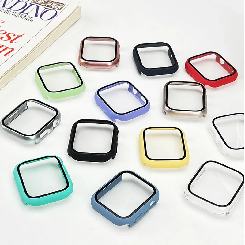 Tempered Glass+cover For Apple - Smartwatch Band Accessories 评论和价格