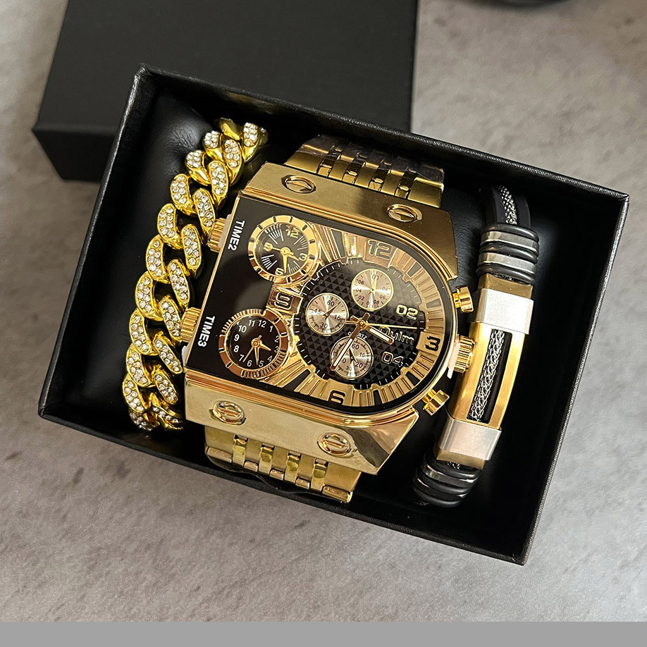 Men's luxury rectangular gold  - Smartwatch Face 评论和价格