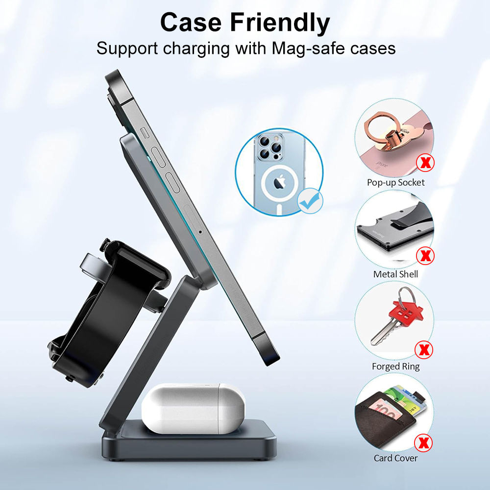 Wireless Charger 3 in 1 Foldab - Smartwatch Ac 评论和价格