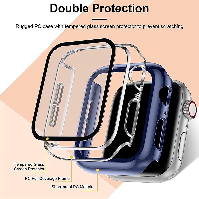 Tempered Glass+cover For Apple - Garmin Smartwatch Accessories 评论和价格