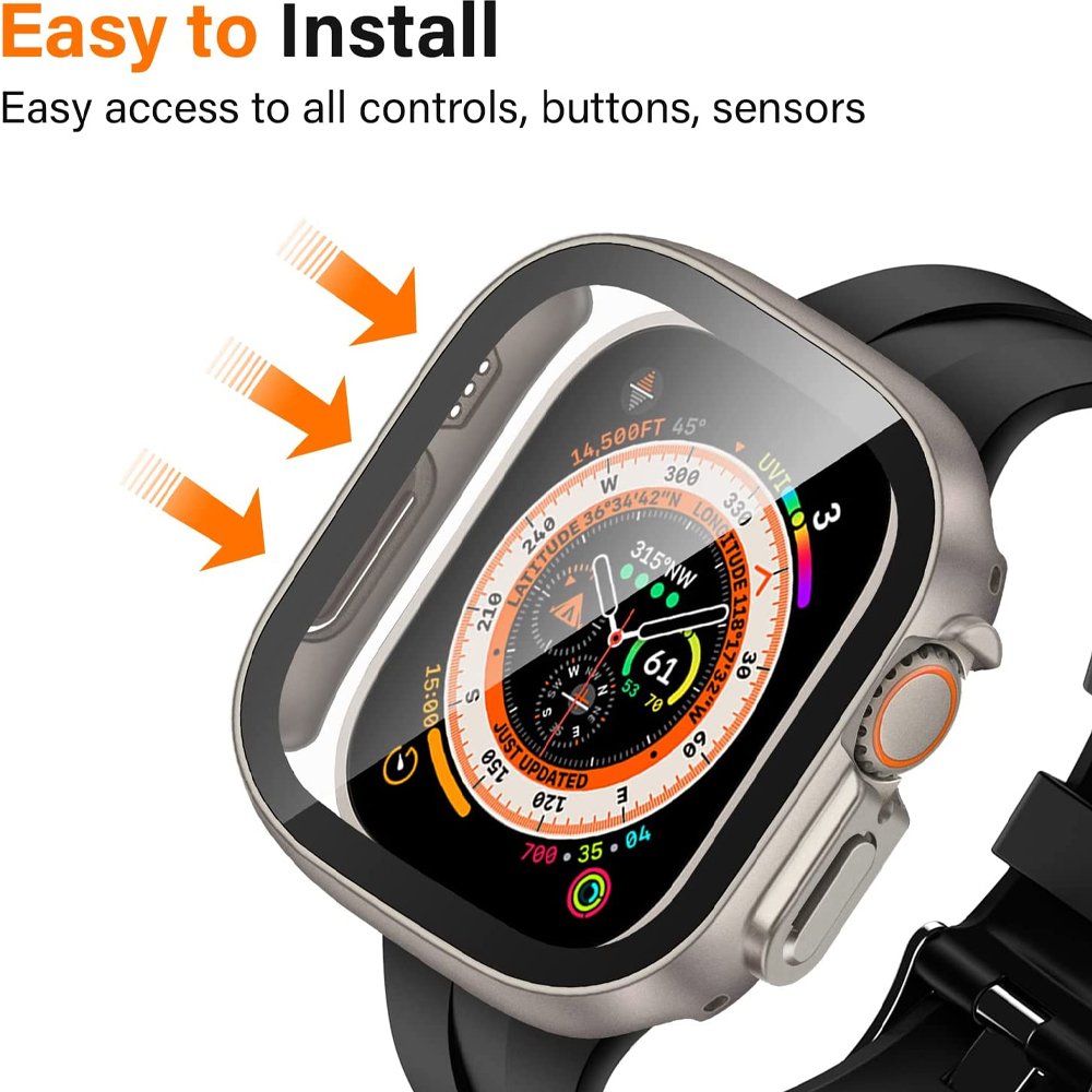 Glass+case For Apple Watch Ult - Smartwatch Band Accessories 评论和价格