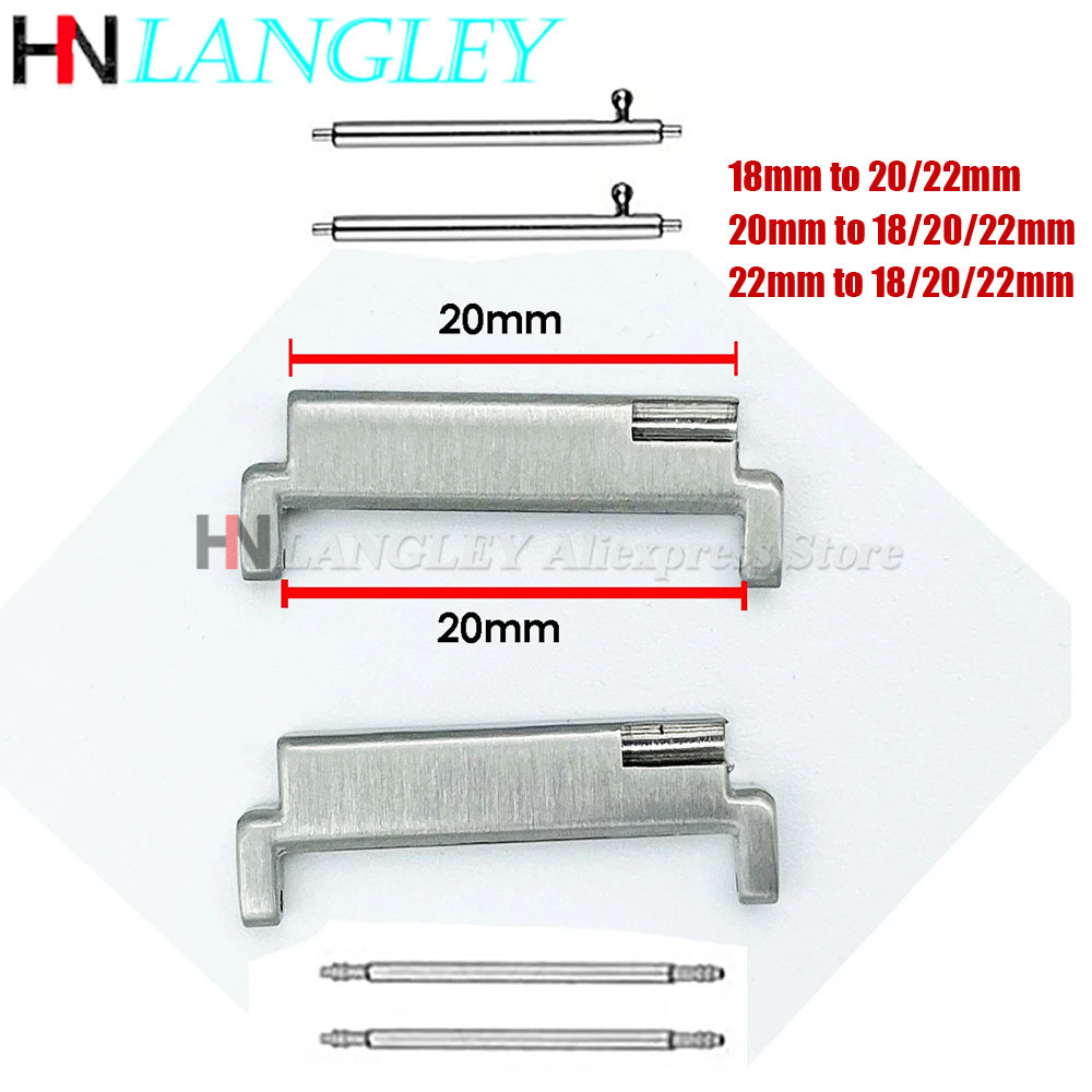 1Pair Strap Metal Adapter 18mm - Watch Band Connector 评论和价格