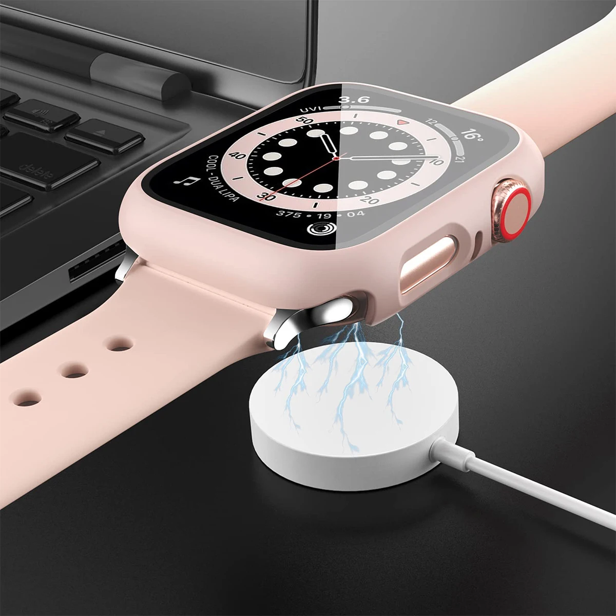 Tempered Glass+Cover For Apple - Smartwatch Band Accessories 评论和价格