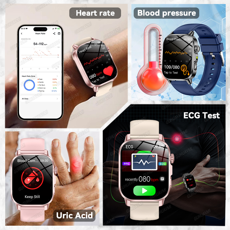 GUHUAVMI 2026 New Precise Heal - Android Smartwatch Accessories 评论和价格