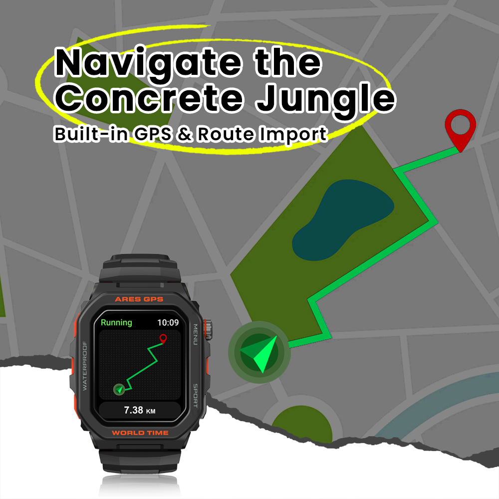 New Zeblaze Ares GPS Smart Wat - Smartwatch Face 评论和价格