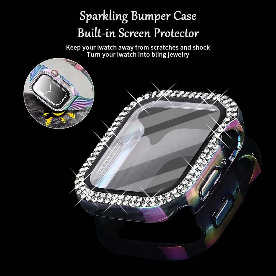 Diamond Cover For Apple watch  - Smartwatch Band Accessories 评论和价格