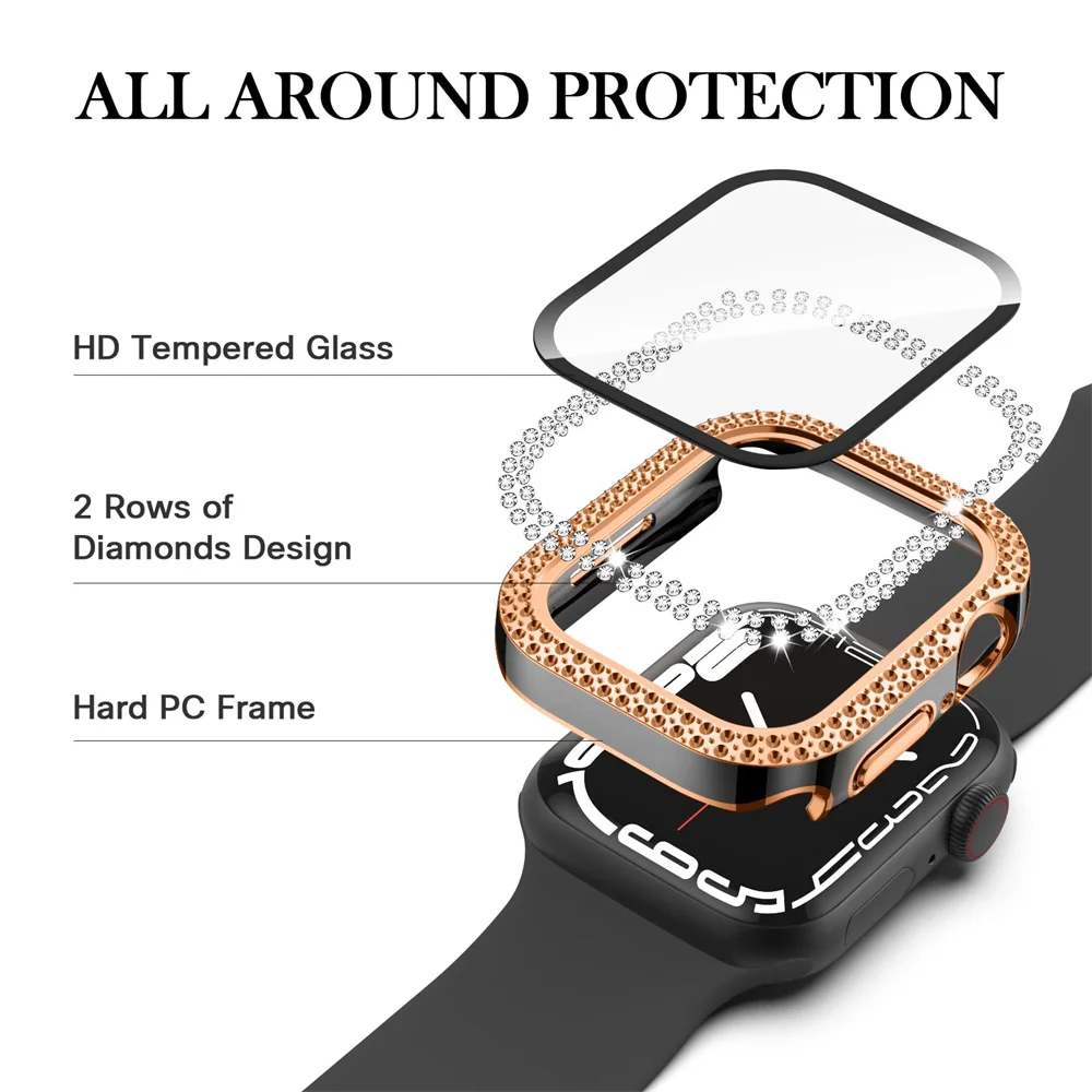 Diamond Cover For Apple watch  - Smartwatch Band Accessories 评论和价格