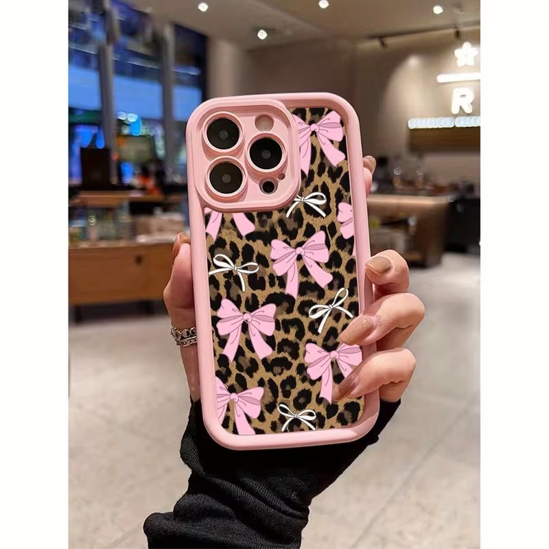 Leopard Print Bow Phone Case F - Apple Iphone 15 评论和价格