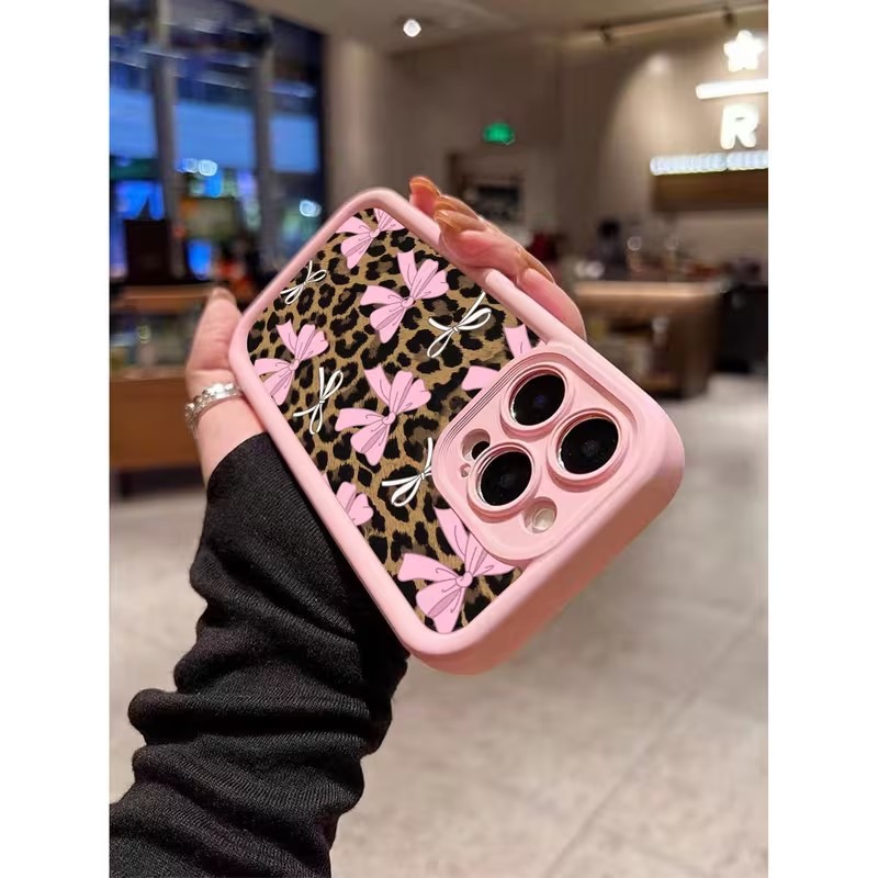 Leopard Print Bow Phone Case F - Apple Iphone 15 评论和价格