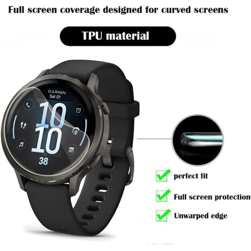 1-3PCS Soft Screen Protector F - Garmin Smartwatch Accessories 评论和价格