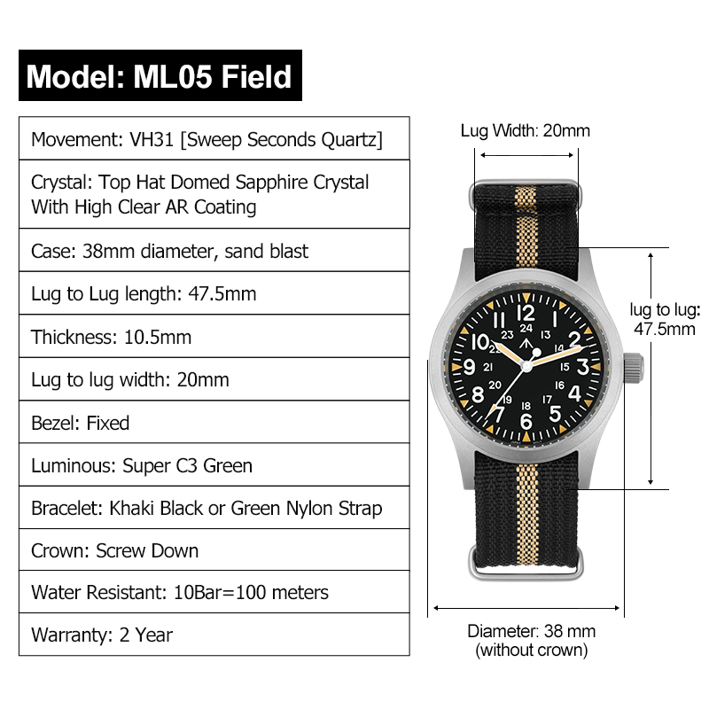 Militado ML05 Vintage Watch VH - Smartwatch Nexus 评论和价格