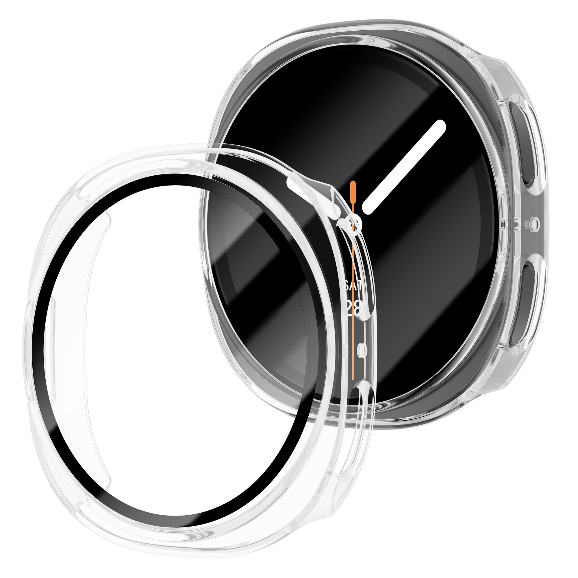 Tempered Glass+PC Case For Sam - Smartwatch Band Accessories 评论和价格