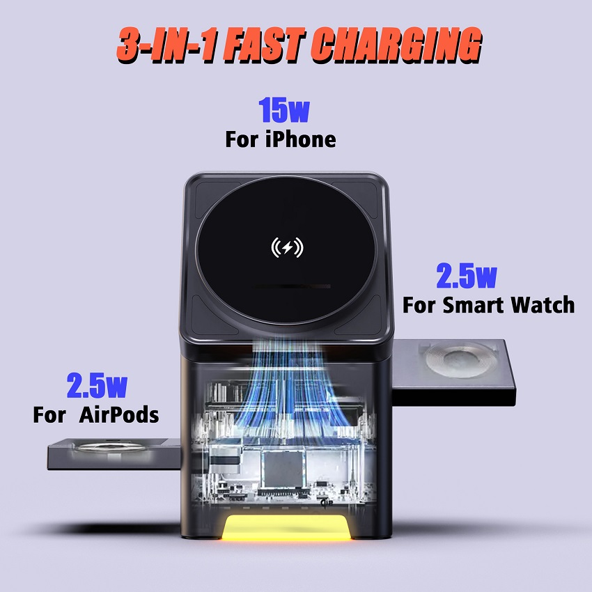 3 in 1 Magnetic Wireless Charg - Smartwatch Ac 评论和价格