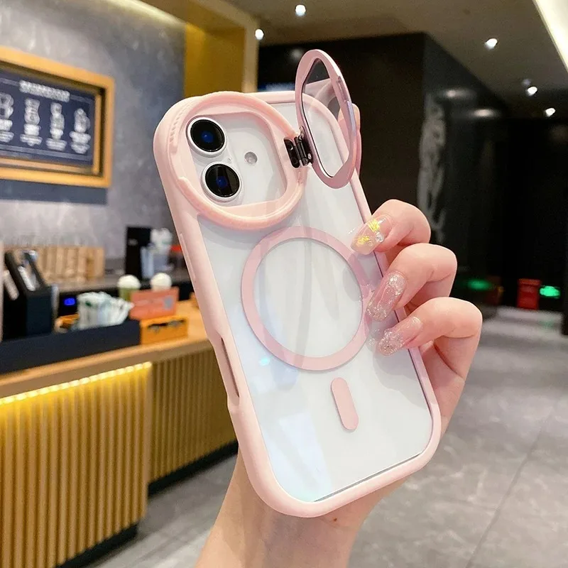 Clear Camera Stand Back Cover  - Magnetic Charging Stand 评论和价格