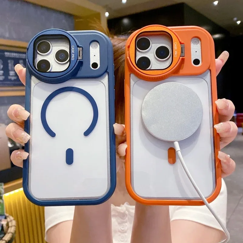 Clear Camera Stand Back Cover  - Magnetic Charging Stand 评论和价格