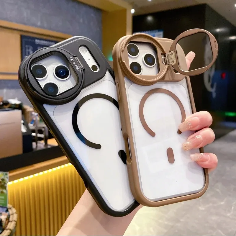 Clear Camera Stand Back Cover  - Magnetic Charging Stand 评论和价格