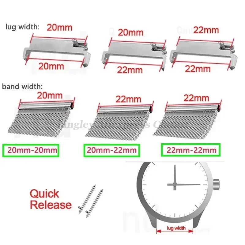 2pcs Watch Band Adapters 20mm  - Watch Band Connector 评论和价格